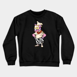 Dope Slluks character mr.rhino chef posing illustration Crewneck Sweatshirt